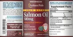 Label for Salmon Oil 500 mg