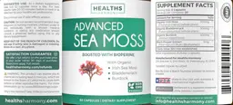 Label for Advanced Sea Moss