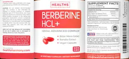 Label for Berberine HCL+