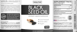 Label for Black Seed Oil