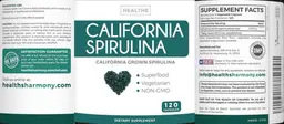 Label for California Spirulina