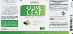 Label for Olive Leaf 750 mg