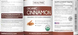 Label for Organic Cinnamon