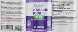 Label for Potassium Iodide 65 mg