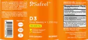 Label for D3 50,000 IU (1,250 mcg)