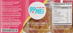 Label for GO MEs Multivitamin Gummies