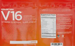 Label for V16 Orange