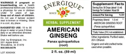 Label for American Ginseng
