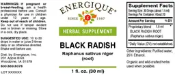 Label for Black Radish
