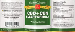 Label for CBD+CBN Sleep Formula with Tryptophan