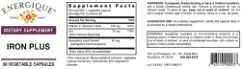 Label for Iron Plus