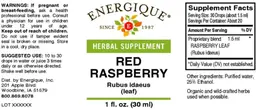 Label for Red Raspberry