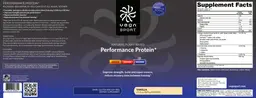 Label for Performance Protein Vanilla