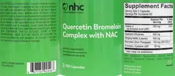 Label for Quercetin Bromelain Complex with NAC