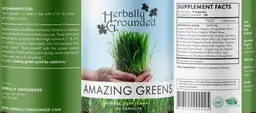 Label for Amazing Greens