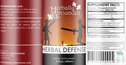 Label for Herbal Defense
