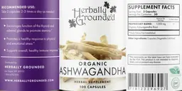 Label for Organic Ashwagandha