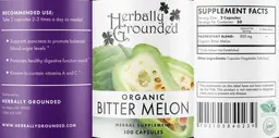 Label for Organic Bitter Melon