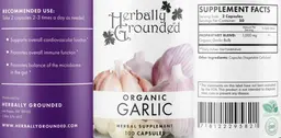 Label for Organic Garlic
