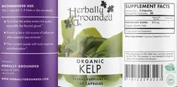 Label for Organic Kelp