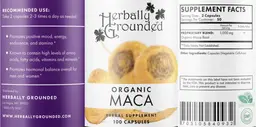 Label for Organic Maca