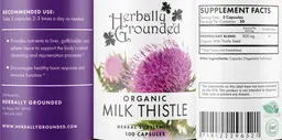 Label for Organic Milk Thistle