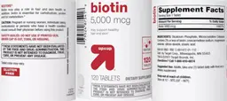 Label for Biotin 5000 mcg