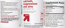 Label for Calcium, Magnesium and Zinc with Vitamin D3