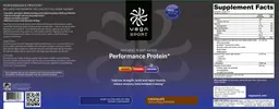 Label for Perfomance Protein Chocolate