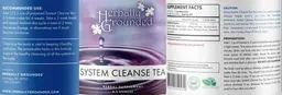 Label for System Cleanse Tea