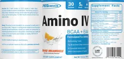 Label for Amino IV Orange Dreamsicle