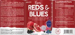 Label for Exotic Reds & Blue