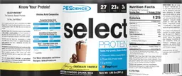 Label for Select Protein Amazing Chocolate Truffle