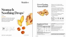 Label for Stomach Soothing Drops Ginger