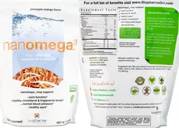 Label for NanOmega3 Pineapple Orange Flavor