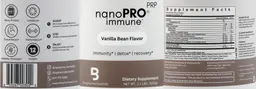 Label for NanoPro PRP Immune Vanilla Bean Flavor