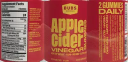 Label for Apple Cider Vinegar Gummies