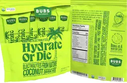 Label for Hydrate or Die Coconut
