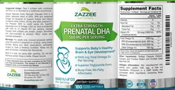Label for Extra Strength Prenatal DHA 500 mg