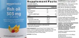 Label for Fish Oil 303 mg