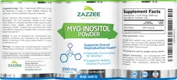 Label for Myo-Inositol Powder 2000 mg