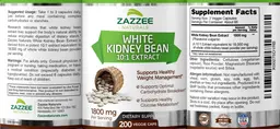 Label for White Kidney Bean 10:1 Extract 1800 mg