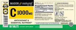 Label for C 1000 mg
