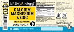 Label for Calcium Magnesium & Zinc