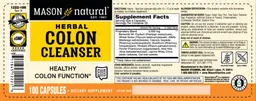 Label for Herbal Colon Cleanser