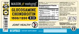 Label for Glucosamine Chondroitin 1500/1200