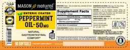 Label for Peppermint Oil 50 mg