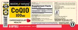 Label for CoQ10 100 mg
