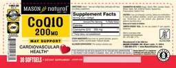 Label for CoQ10 200 mg