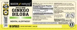 Label for Ginkgo Biloba